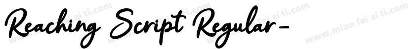 Reaching Script Regular字体转换